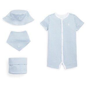 Ralph Lauren Cotton Interlock Four-Piece Gift Set
Baby Boy